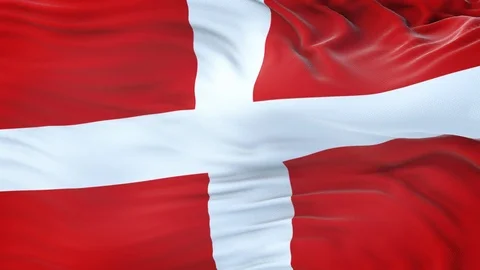 Order of St. John flag waving in the wind with highly detailed fabric texture 動画素材 123247887