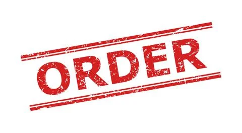 ORDER Stamp with Corroded Texture and Double Parallel Lines 스톡 일러스트