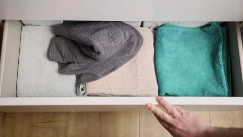 Order in storing clothes Video stock 296847076