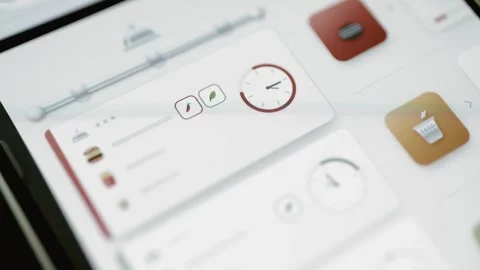 Order timeline pairs colored controls with analog timers Stock Footage 346603216
