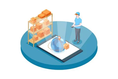 Order Tracking Illustrazione stock