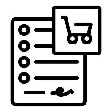 Order write icon outline vector. Claim job Stock Illustration