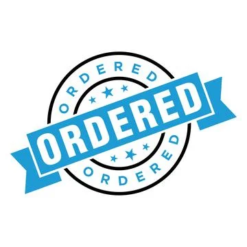 Ordered Letter Rubber Stamp Template Design Illustrazione stock