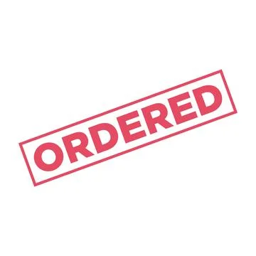 Ordered Letter Rubber Stamp Template Design Stock Illustration