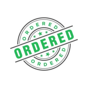 Ordered Letter Rubber Stamp Template Design Illustrazione stock