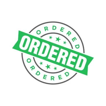 Ordered Letter Rubber Stamp Template Design Stock Illustration