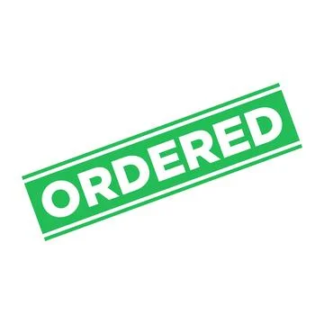 Ordered Letter Rubber Stamp Template Design Stock Illustration
