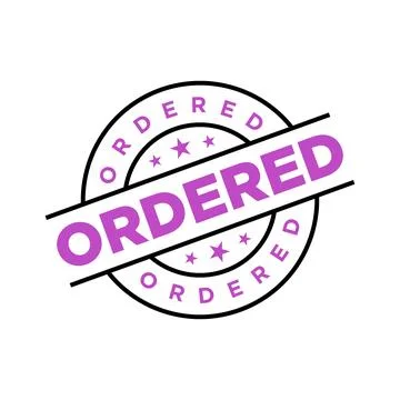 Ordered Letter Rubber Stamp Template Design Stock Illustration