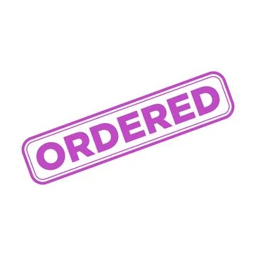 Ordered Letter Rubber Stamp Template Design Illustrazione stock