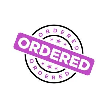 Ordered Letter Rubber Stamp Template Design Illustrazione stock