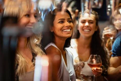 Ordering From the Bar 스톡 사진