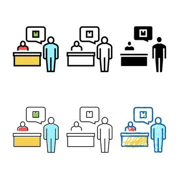 Ordering box color icon vector range Illustrazione stock