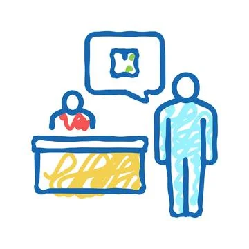 Ordering box icon doodle illustration イラスト素材