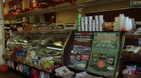 Ordering at the delicatessen (1 of 3) Stock Footage 32509938
