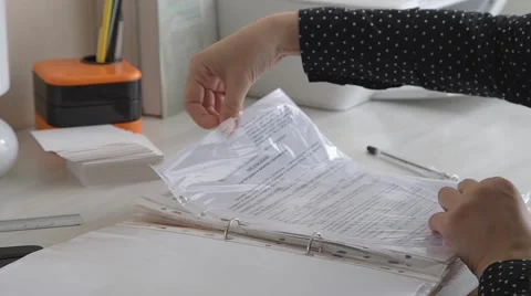 Ordering documents, bookkeeping Stock Footage 46512883
