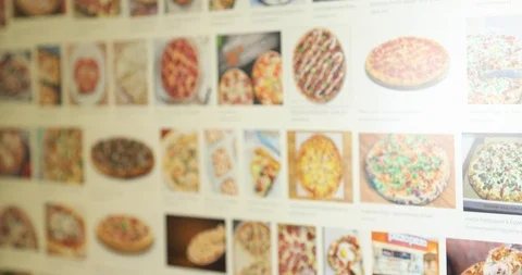 Ordering Food Online With Computer 5 Stock Footage 119008029