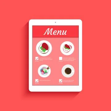Ordering food in restaurant Stock Illustration