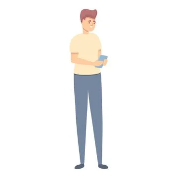 Ordering man icon cartoon vector. People order Stock Illustration