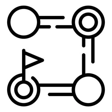 Ordering process icon, outline style Illustrazione stock