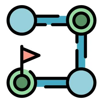 Ordering process icon vector flat Illustrazione stock