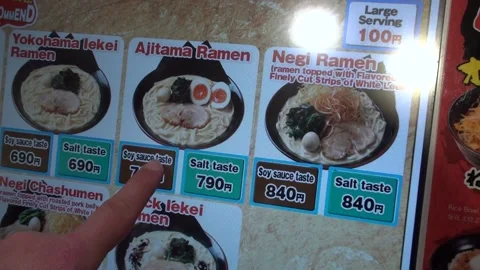 Ordering Ramen In Tokyo, Japan Stock Footage 158996598