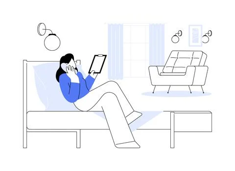 Ordering room service abstract concept vector illustration. Stock Illustration