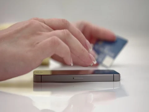 Ordering through the phone Stock Footage 75859041