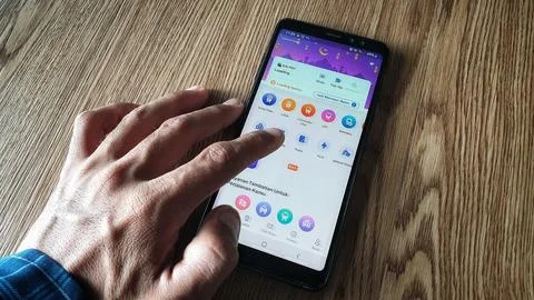 Ordering  tickets through digital on the application via KAI ACCESS Stock Photos