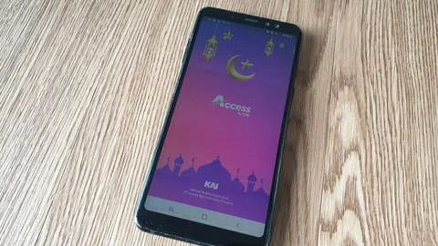 Ordering  tickets through digital on the application via KAI ACCESS Stock Photos