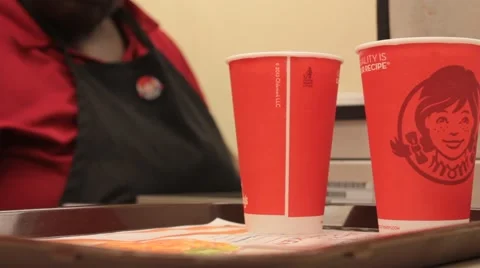 Ordering from Wendy's Stock Footage 40219814