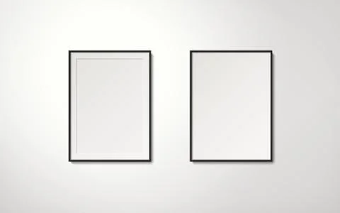 Orderly picture frames collection Stock Illustration