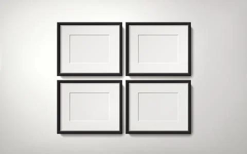 Orderly picture frames collection Illustrazione stock