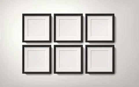 Orderly picture frames collection Stock Illustration
