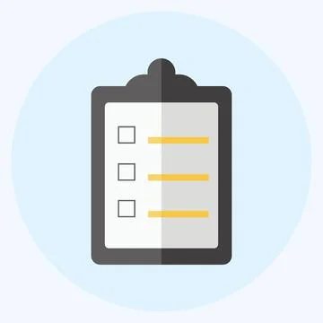 Orders List Icon in trendy flat style isolated on soft blue background Stock Illustration