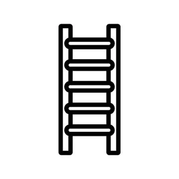 Ordinary garden stepladder icon vector outline illustration Stock Illustration