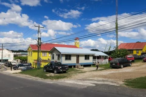 An ordinary life in San Ignacio, the second biggest town in Belize Fotos de archivo