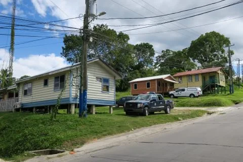An ordinary life in San Ignacio, the second biggest town in Belize Fotos de archivo