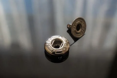 Ordinary Metal Rivet Button. Stock Photos