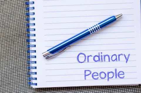Ordinary people write on notebook Stock Photos