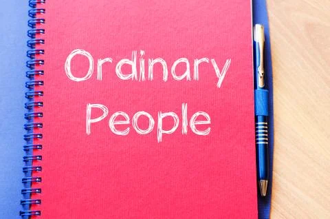 Ordinary people write on notebook Stock Photos