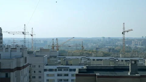 An ordinary Russian city in the summer Stock Footage 65524448