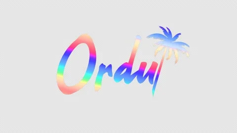 Ordu. Animate motion text, cocktail glass. 4K video, Alpha channel. Video stock 156435490
