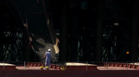 Ore Boat Loading Stock Footage 8506690