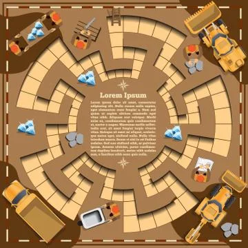 Ore extraction in the mine. Stock Illustration