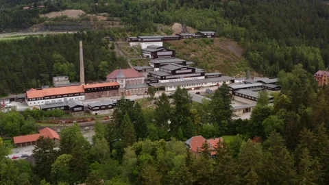 Ore Mine Rammelsberg, crane up Stock Footage 136892063