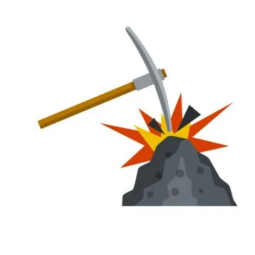 Ore mining. Cartoon flat illustration. Stock Illustration