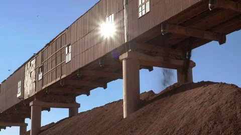Ore preparation at a crushing and sorting factory Video stock 75460044