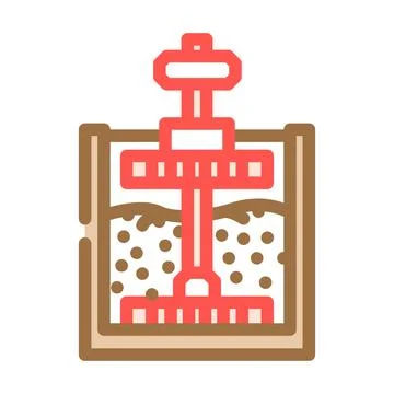 Ore processing mining color icon vector illustration Stock Illustration