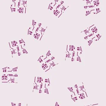 Ore processing mining glyph seamless pattern Stock Illustration