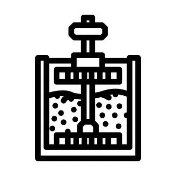 Ore processing mining line icon vector illustration Stock Illustration